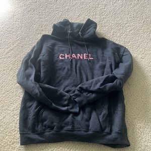 gray “chanel” hoodie